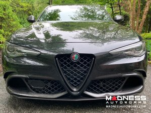 Alfa Romeo Giulia Carbon Fiber Front Bumper Flap Set - Quadrifoglio